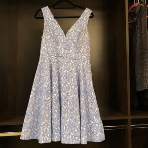Maeve blue and white dress